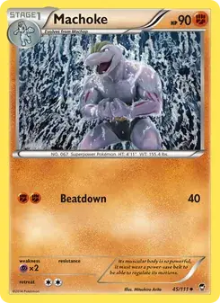 Machoke 45/111 Furious Fists Pokémon card