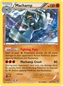 Machamp 46/111 Furious Fists Pokémon card