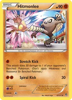 Hitmonlee 47/111 Furious Fists Pokémon card