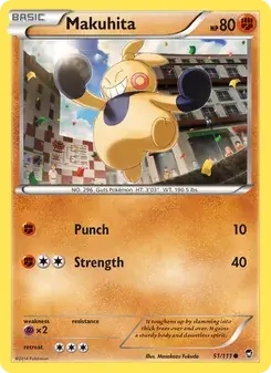 Makuhita 51/111 Furious Fists Pokémon card
