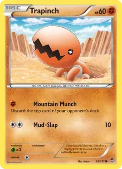 Trapinch 53/111 Furious Fists Pokémon card