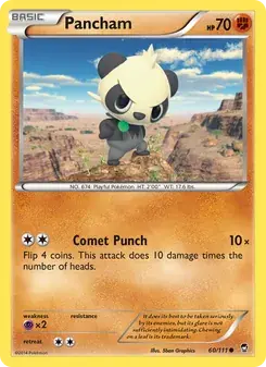 Pancham 60/111 Furious Fists Pokémon card