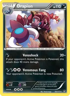 Drapion 65/111 Furious Fists Pokémon card