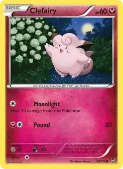 Clefairy 69/111 Furious Fists Pokémon card