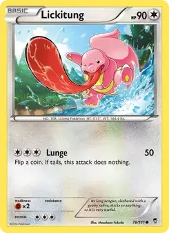 Lickitung 78/111 Furious Fists Pokémon card