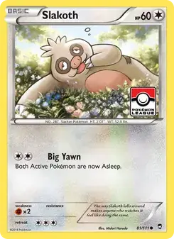 Slakoth 81/111 Furious Fists Pokémon card