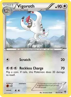 Vigoroth 82/111 Furious Fists Pokémon card