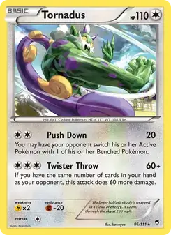 Tornadus 86/111 Furious Fists Pokémon card
