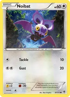 Noibat 87/111 Furious Fists Pokémon card