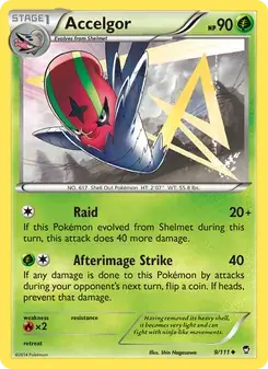 Accelgor 9/111 Furious Fists Pokémon card