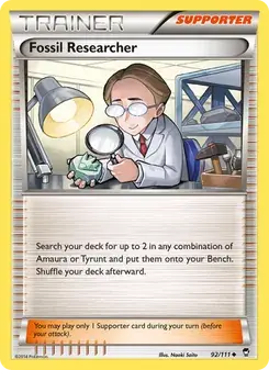 Fossil Researcher 92/111 Furious Fists Pokémon card