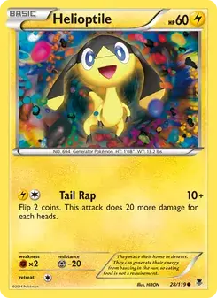 Helioptile 28/119 Phantom Forces Pokémon card