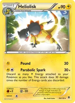 Heliolisk 30/119 Phantom Forces Pokémon card