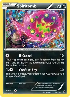 Spiritomb 55/119 Phantom Forces Pokémon card