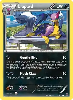 Liepard 57/119 Phantom Forces Pokémon card