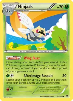 Ninjask 10/108 Roaring Skies Pokémon card