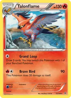 Talonflame 15/108 Roaring Skies Pokémon card