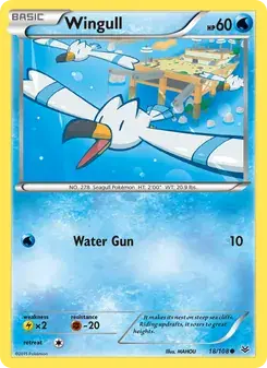 Wingull 18/108 Roaring Skies Pokémon card