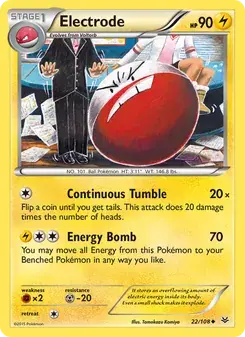 Electrode 22/108 Roaring Skies Pokémon card