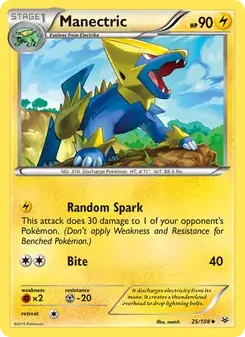 Manectric 25/108 Roaring Skies Pokémon card
