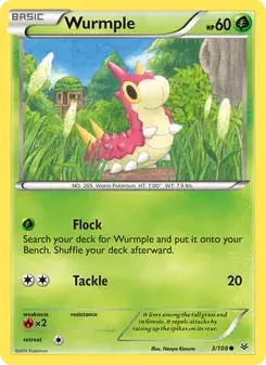 Wurmple 3/108 Roaring Skies Pokémon card