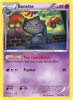 Banette 31/108 Roaring Skies Pokémon card
