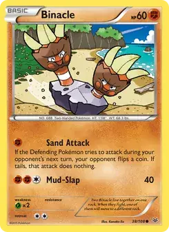 Binacle 38/108 Roaring Skies Pokémon card