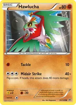 Hawlucha 39/108 Roaring Skies Pokémon card