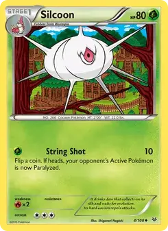 Silcoon 4/108 Roaring Skies Pokémon card