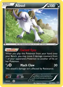 Absol 40/108 Roaring Skies Pokémon card