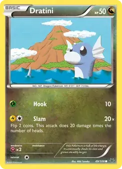 Dratini 49/108 Roaring Skies Pokémon card