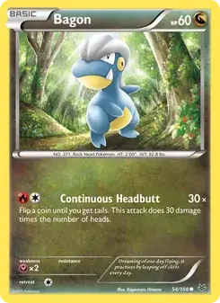 Bagon 54/108 Roaring Skies Pokémon card