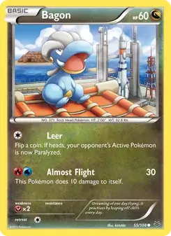 Bagon 55/108 Roaring Skies Pokémon card