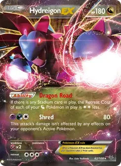 Hydreigon EX 62/108 Roaring Skies Pokémon card