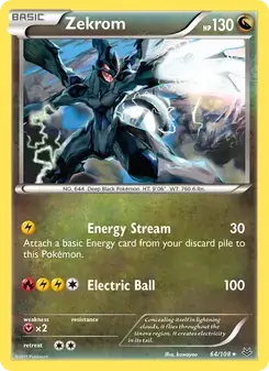 Zekrom 64/108 Roaring Skies Pokémon card