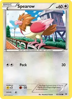 Spearow 65/108 Roaring Skies Pokémon card