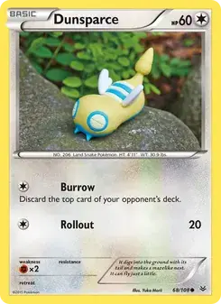Dunsparce 68/108 Roaring Skies Pokémon card