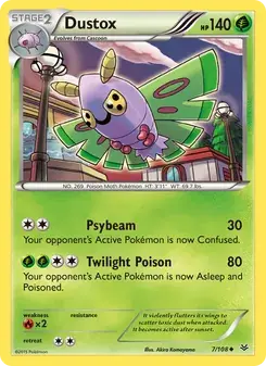 Dustox 7/108 Roaring Skies Pokémon card