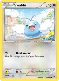 Swablu 73/108 Roaring Skies Pokémon card