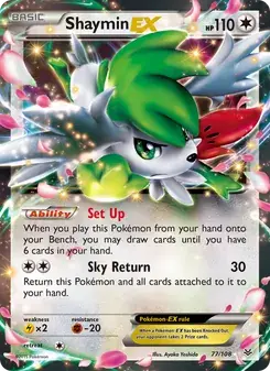 Shaymin EX 77/108 Roaring Skies Pokémon card