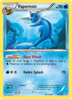 Vaporeon 22/98 Ancient Origins Pokémon card