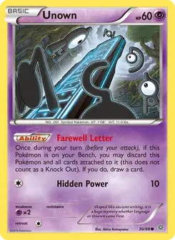 Unown 30/98 Ancient Origins Pokémon card