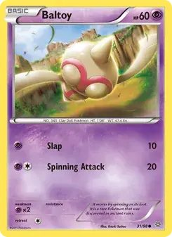 Baltoy 31/98 Ancient Origins Pokémon card