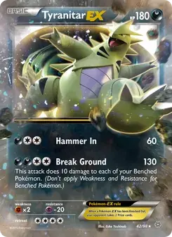 Tyranitar EX 42/98 Ancient Origins Pokémon card