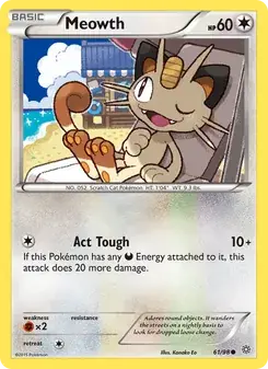 Meowth 61/98 Ancient Origins Pokémon card