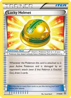 Lucky Helmet 77/98 Ancient Origins Pokémon card