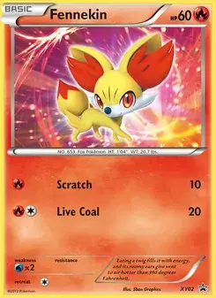 Fennekin XY02 XY Black Star Promos Pokémon card