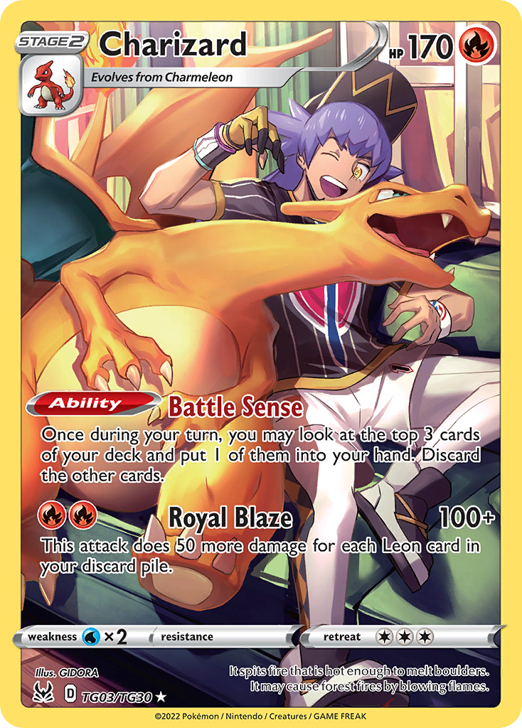Charizard TG03 Lost Origin Trainer Gallery Pokémon card