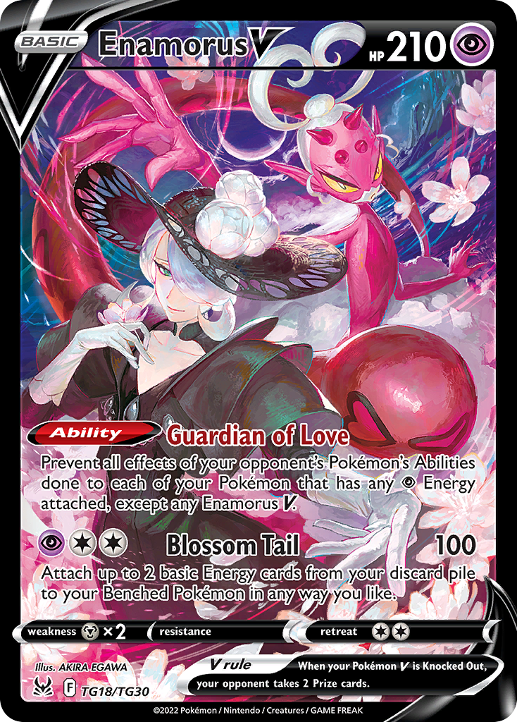 Enamorus V TG18 Lost Origin Trainer Gallery Pokémon card