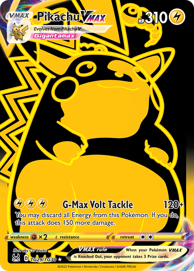 Pikachu VMAX TG29 Lost Origin Trainer Gallery Pokémon card
